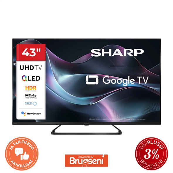 Sharp 43” 4K QLED Google TV 43HP6465E